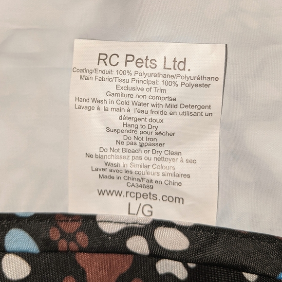 RC Pets Packable Dog Raincoat Poncho Large - Picture 5 of 7